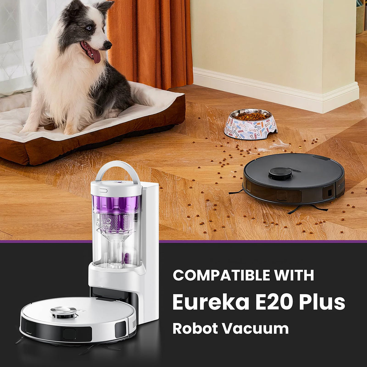 19 Packs Vervangende onderdelen voor Eureka E20 Plus Robotstofzuiger