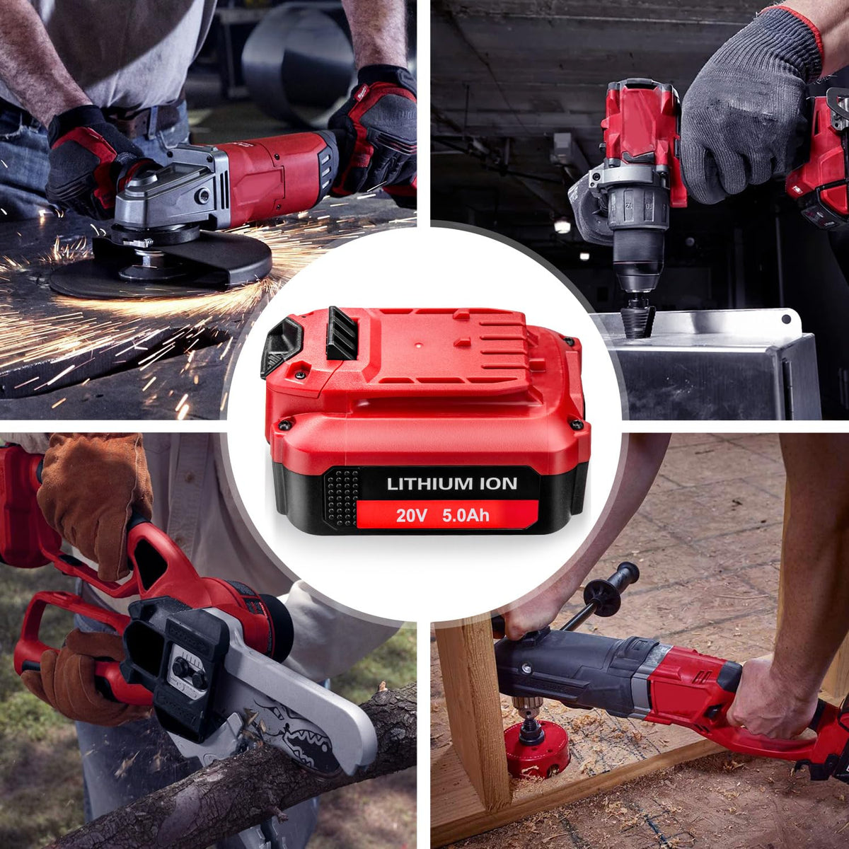 LinkMejor 2 ADET 5.0Ah Lityum Batarya, Craftsman 20V Batarya Değişimi