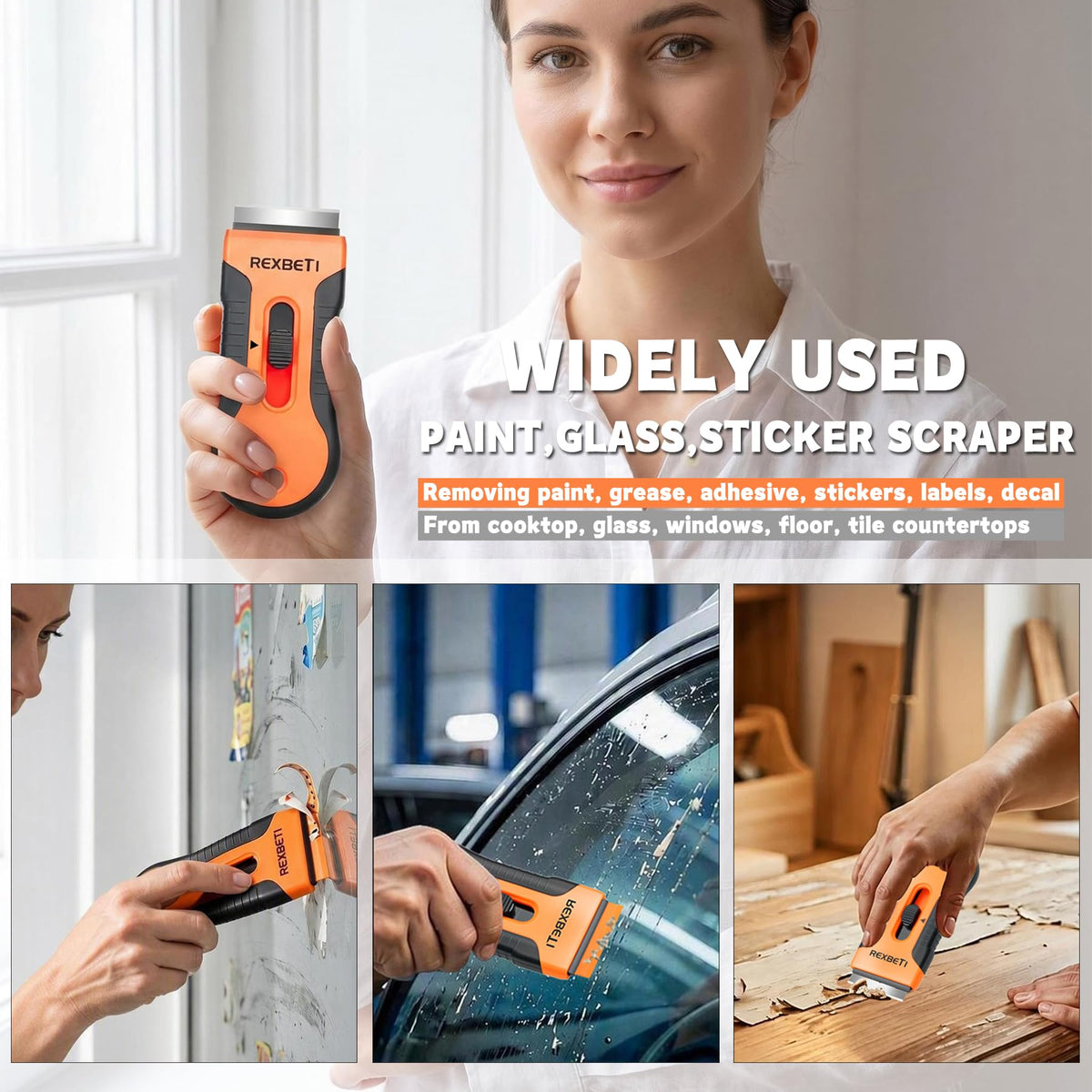 LinkMejor Dălbicuță de Razor, 2 Pack Windows, Dălbicuță pentru Stove de Sticlă