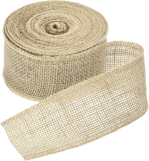 Burlap Ribbon, 2.4 Inch Wide 11 Yards Natural Jute Fabric Ribbon for DIY Crafts Gift Party Christmas Home Decor