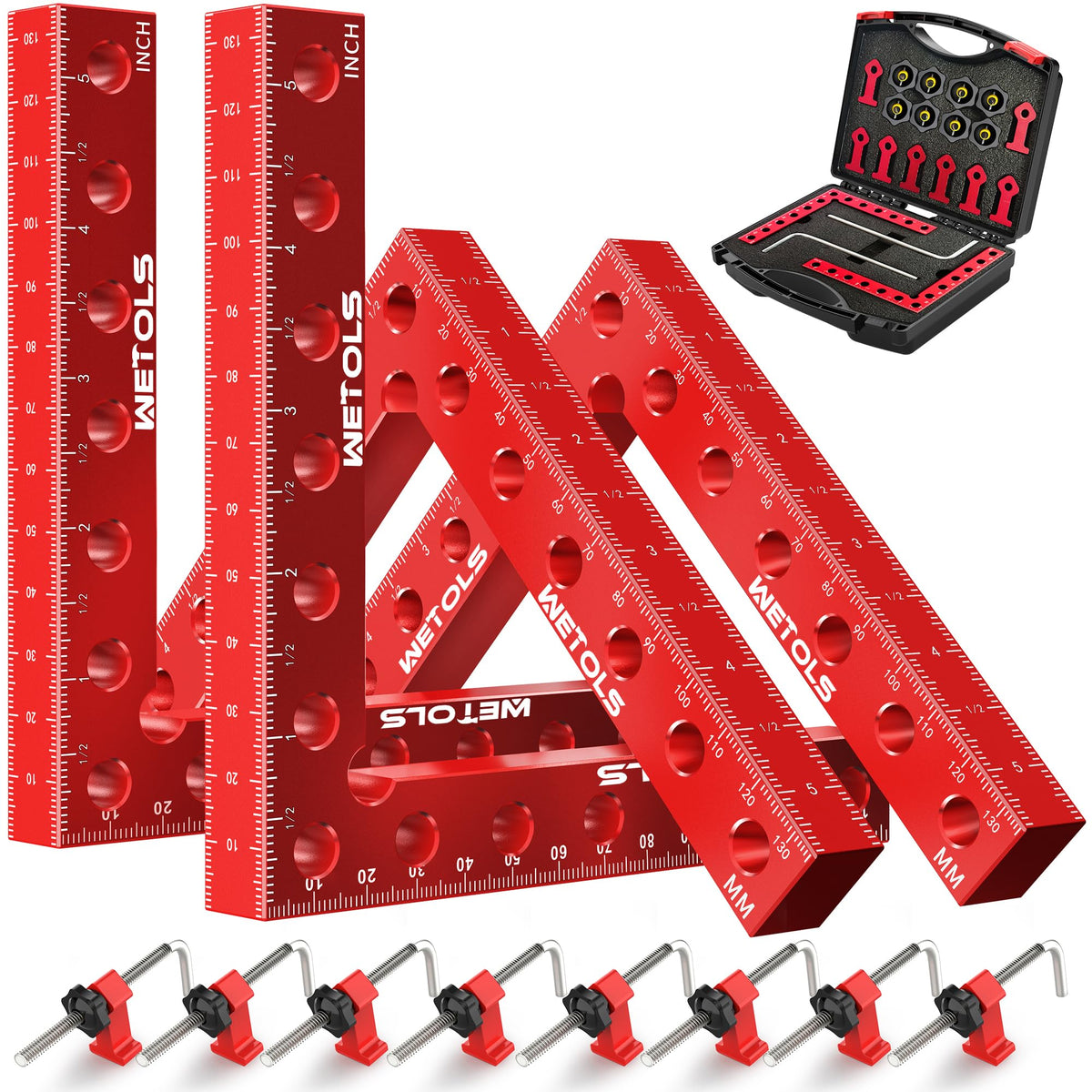2Adet 5.5" Köşe Klampı Ahşap İşçiliği İçin, 4.7" Klama Kapasitesi