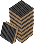 8pcs Anti Vibration Pads for Washing Machine, 2" x 2" x 7/8" Vibration Damping Pad Sound Isolation Ribbed Rubber Mats with Center Vibration Isolation, Black/Brown