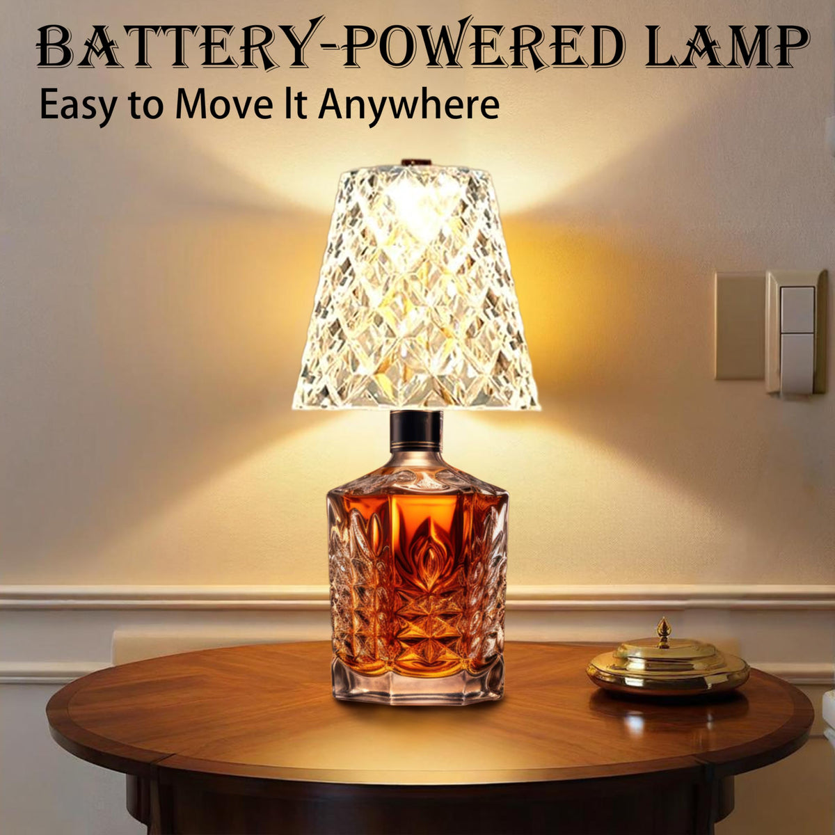 LinkMejor Lampion Botol Wine Kaca Klaritas Kaca Kaca