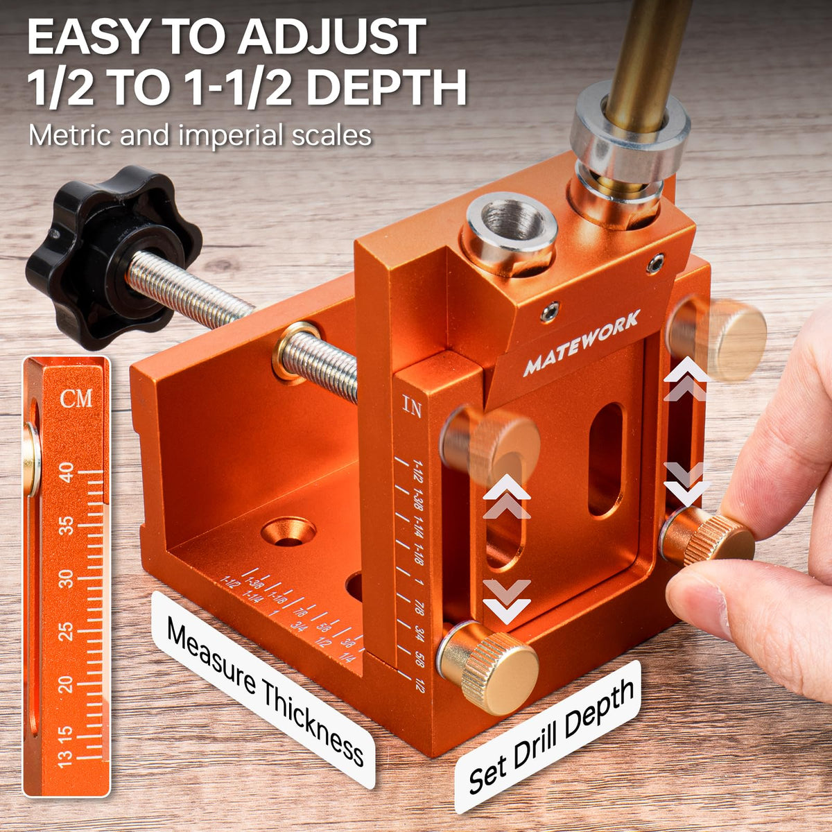 LinkMejor Pocket Hole Jig Kit 30PCS Woodworking Tool Set for Carpentry Joint