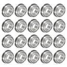 F688ZZ Flanged Ball Bearing 8x16x5mm Double Shielded Chrome Steel Flange Bearings, 20pcs