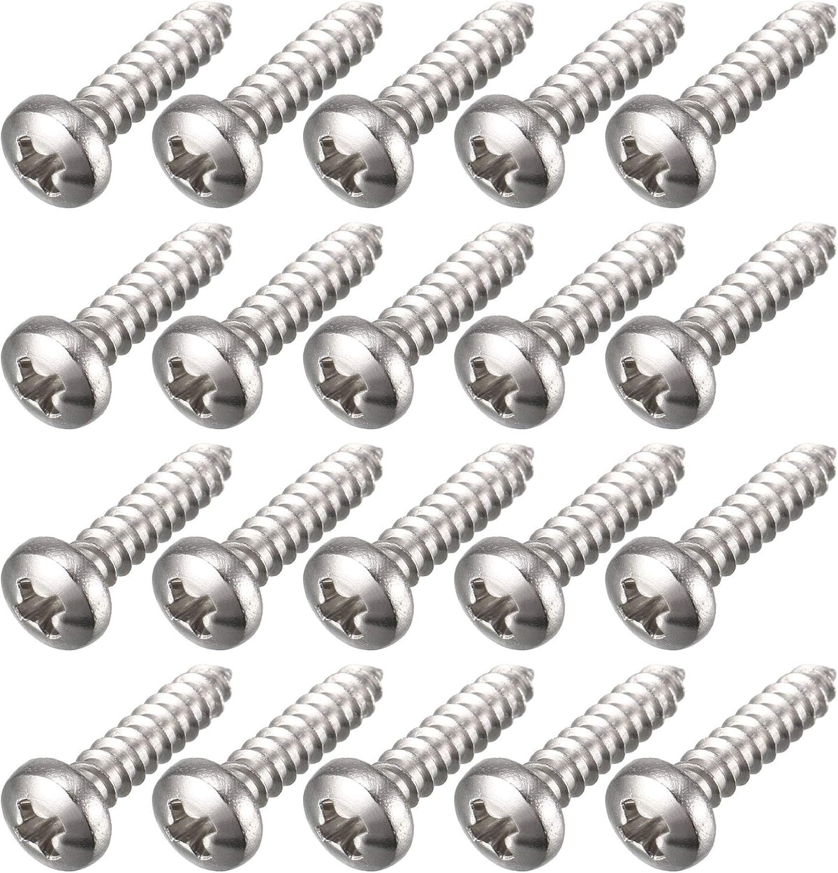 2.9mm x 13mm Cross Head Pan Head Self Tapping Screw Fasteners 100 Pcs