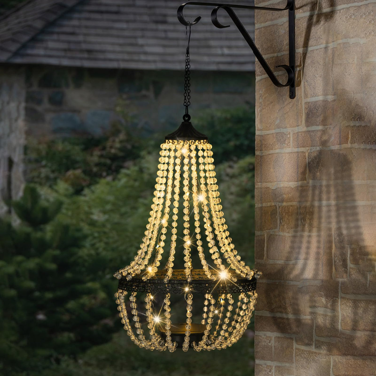 LinkMejor 28” Hængende Solcelle Kæande Lyskilde Ude Lantern