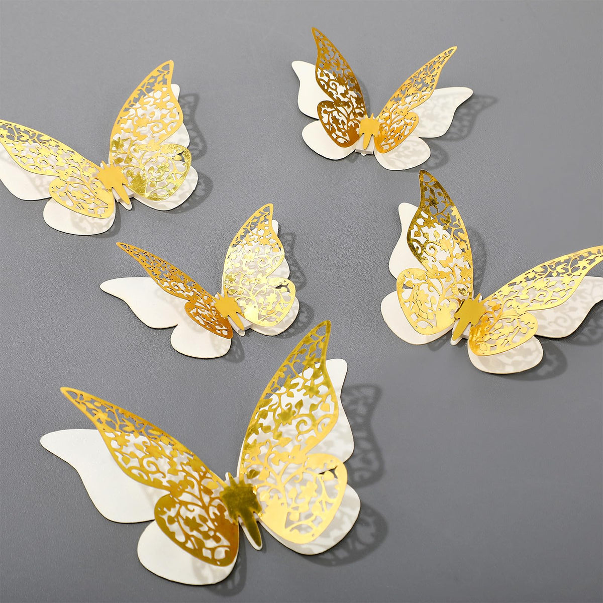 LinkMejor 120 Pieces 3D Layered Butterfly Wall Decor