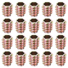 30Pcs Hex Threaded Inserts, M10-1.5x20 Zinc Alloy Hex-Flush Thread Insert, Furniture Threaded Insert Nuts, Hex Socket Drive Threaded Insert Bolt for Wood Furniture Assortment