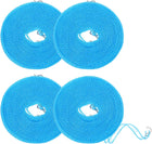 4Pcs 9,9m Winddichte Nylon Drooglijn, Opvouwbare Wasmachine, Aanpasbare Drooglijn voor Camping Reizen Hanger of Thuis, Blauw
