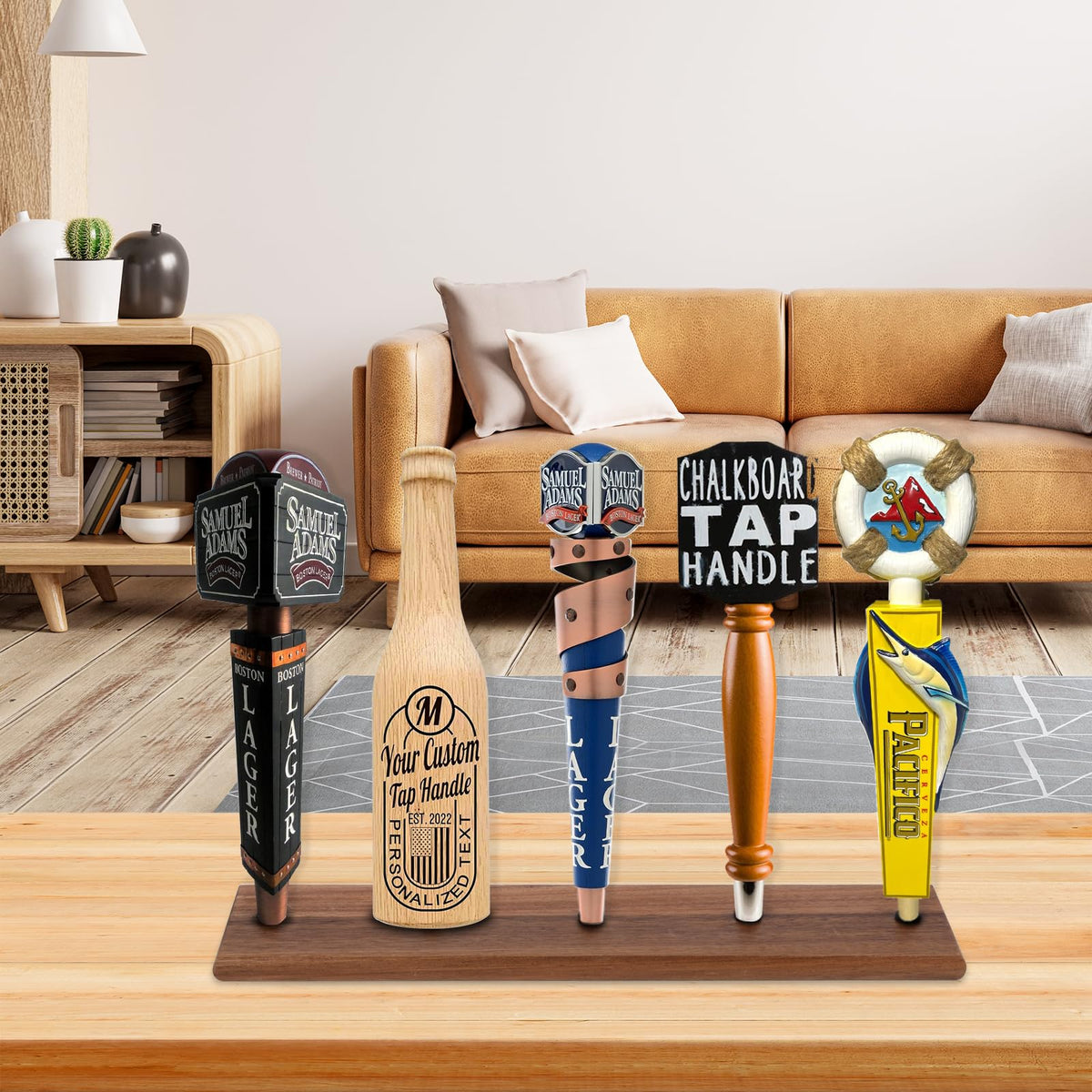 LinkMejor Bierslanggreep Display met 5 Bierslanggreep Enkelhouder