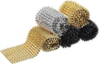 5 Yards Sew Stitch on Spike Stud, Flatback Studs Rivets Spikes Punk Rock Trim Mesh Rivets Studs Beads for Jacket, Clothing, Shoes, Performance, Arts and Craft, Gold/Black/Silver