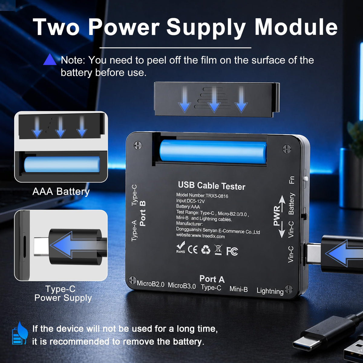 رابطي أفضل جهاز اختبار كابلات USB 2.4 بوصة للشاشة لـ eMarker PD3.0/3.1 مقاوم