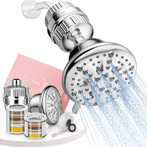 LinkMejor Chuveiro de Banho de Luxo Filtrado, 7 Sprays com Filtragem de 16+20 Estágios
