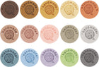 45Pcs Handmade Leather Label, 25x25mm PU Leather Sewing Embossed Tag Embellishment Knit Crochet Tags for Clothing Purses Scarves DIY, 15Colors