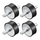 Rubber Mounts 4pcs M10x28mm Male Vibration Isolator Shock Absorber D50mmxH20mm