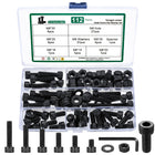 112 Pcs M8 Schroeven Set, M8 Moeren en Nutsen Assortiment Kit