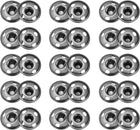 50 Sets Sew-on Snap Buttons, 12 mm Metal Invisible Press Studs Buttons, Brass Sewing Snap Fasteners for Fabric Clothing DIY Crafts (Light Black)