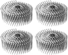 1200 Count Siding Nails 2"x0.09" 15-Degree 304 Stainless Steel Ring Shank Full Round Head Collated Wire Coil for Lath and Sheathing Materials