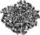 Ball Chain Connector, 3.2mm Ball Chains Clasp Crimp Link Clips Connection, Iron Electroplating Silver Black Pack of 200