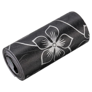 Waterproof Peel and Stick Decorative Tape Self Adhesive 3.94" W x 16.4'L PVC Removable Tape for Wall Edge Black with Flowers Pattern