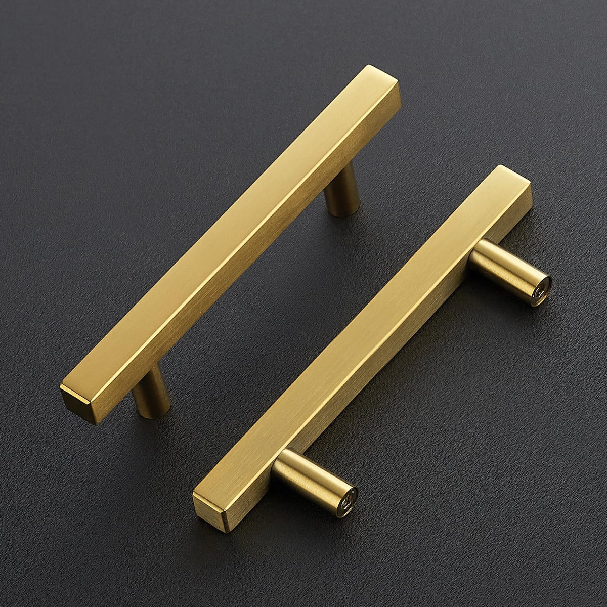 LinkMejor Maniglie per Mobile Square, 20 Confezione, Centri di Foro 3.5", Oro