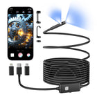 Cameră Endoscope cu Două Lentile și Lumină, 1920P HD Cameră de Inspecție Borescope