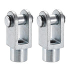Air Cylinder Rod Clevis End 78mm Length M16x1.5 Female Thread Y Connector 2pcs