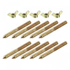 M8 Wing Nuts Butterfly Nut Bronze Tone 5pcs and M8x75mm Hanger Bolt Double Headed Screw 10pcs