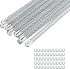 12Pcs Spiral Metal Corset Boning, 14x2.8 Inch Carbon Steel Boning Precut Steel Boning Tips with 50 Pcs Cap Head for Corset Gown Costumes Crafts Sewing