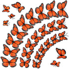 LinkMejor 60Pcs Koninginvlinder Decoraties, Koninginvlinder Muurstickers