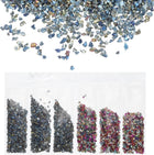 Crushed Glass High Luster Chips 1-3mm 30g Broken Glass Pieces Irregular Glass Metallic Crystal Chips for Resin Arts Craft DIY Vase Filler Jewelry Making Decoration, Multicolor