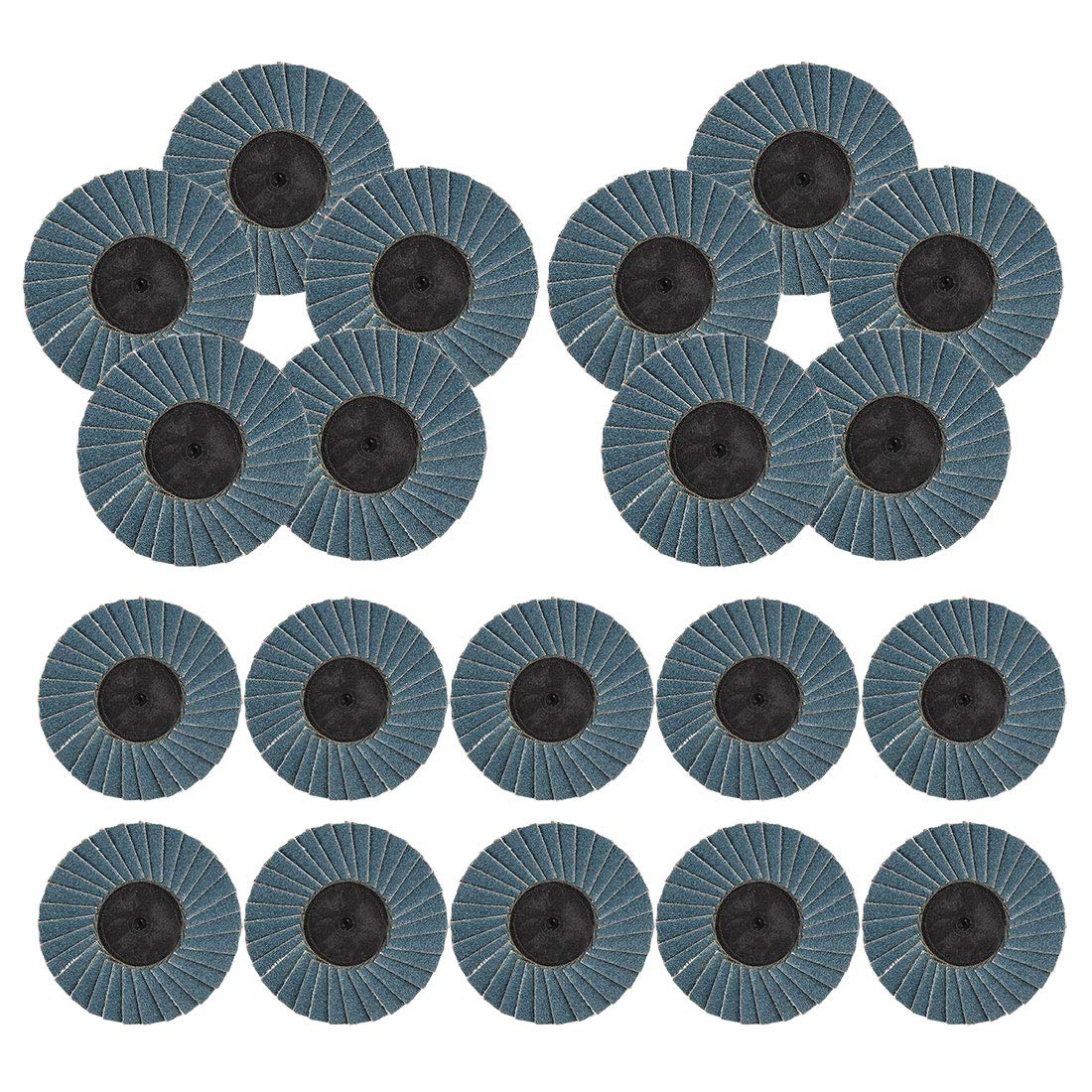 Aluminum Oxide 2 Inch High Density Flap Disc Sanding Grinding Wheel 80 Grit - 20 Pcs