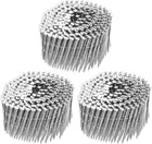 900 Count Siding Nails 2-1/2"x0.09" 15-Degree 304 Stainless Steel Ring Shank Full Round Head Collated Wire Coil for Lath and Sheathing Materials