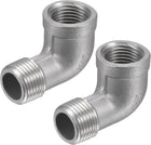 Pipe Fitting Elbow 1/2 NPT Male to Female Thread Hose Connector Adapter, 304 Stainless Steel Pack of 2