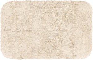 100% bomuldslædermåtte, Plush vandabsorberende luksusrektangulær til badeværelseskonsol, badekar/shower, Hotel maskinvaskbar 16" x 24" beige