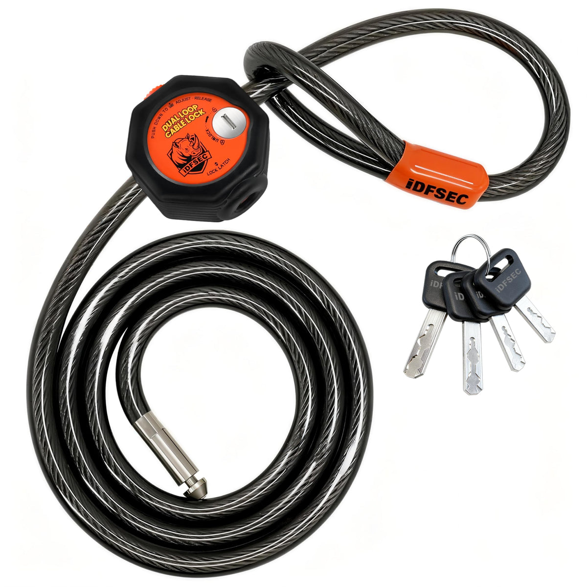 LinkMejor Heavy Duty Adjustable Cable Lock with 4 Keys