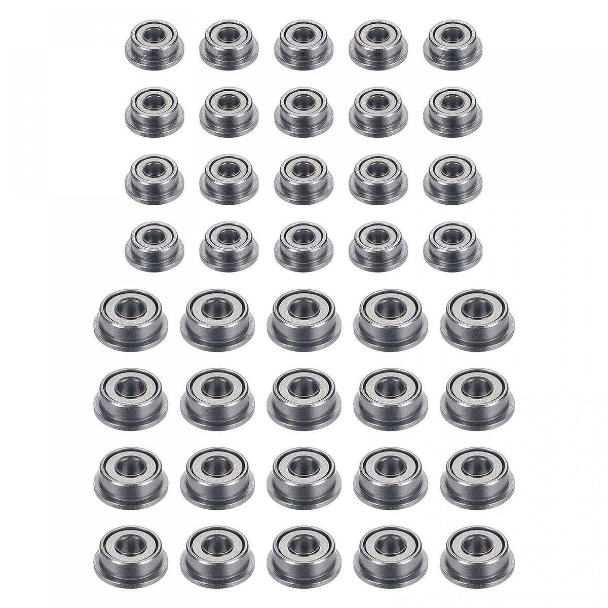 F682ZZ F681XZZ Flange Ball Bearing 2x5x2.3mm & 1.5x4x2mm Shielded Chrome Bearings 40pcs