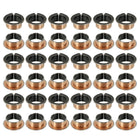 40Pcs Flanged Sleeve Bearing, 15mm Bore x 17mm OD x 8mm Length, 23 x 1.0mm Flange Dia x t Sintered Bronze Bushings Self-Lubricating Bearings for Industrial Equipment