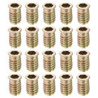 60Pcs Threaded Inserts, 5/16"-18x25/32 Zinc Alloy Hex Socket Drive Screw-in Nut Threaded Inserts Furniture Bolt Fastener Connector for Wood Working Tool and Accessories