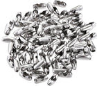 Ball Chain Connector, 4.5mm Ball Chains Clasp Crimp Clips Link Stainless Steel Connection, Pack of 100
