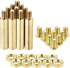 M4 Hex Brass Standoff Spacer 27mm+6mm Male-Female Threaded Pillar Screw Nut Kit for PCB Motherboard Computer Circuit Board, 10 Sets