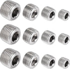 Stainless Steel Internal Hex Pipe Plug Assortment 1/8PT 1/4PT 3/8PT 1/2PT Male Thread Socket Cap 4in1 3 Set