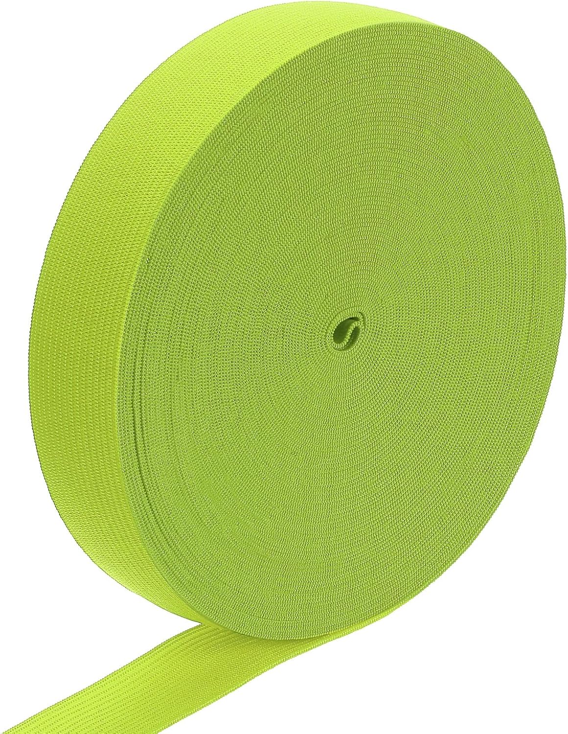 LinkMejor Elastic Band, 1" x 15 Yard Stretch Knit Elastic Bands Fabric Elastic Band for Sewing, Wigs, Waistband, Pants, Craft DIY (Grass Green)
