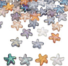 120Pcs Starfish Glass Beads, Electroplate Glass Starfish Bead Ocean Animal Crystal Pendant Charm for Bracelet Necklace DIY Jewelry Making, Multicolor