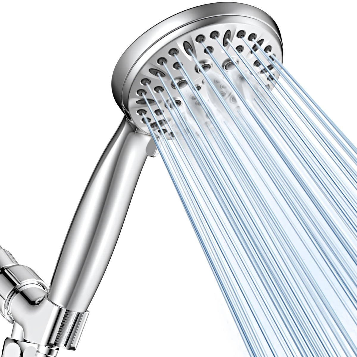 Handheld Shower Head, 6 Spray Modes High Pressure Showerhead, Chrome Finish