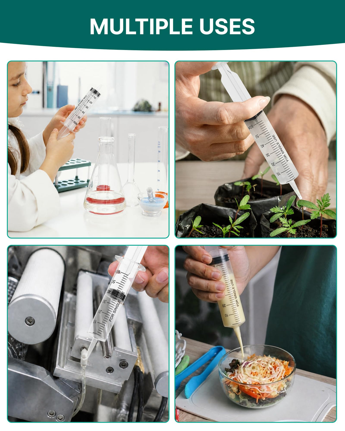 10 Adet 60ml İğnesiz Sıvı Besleme Kaşığı, Bireysel Ambalajlı