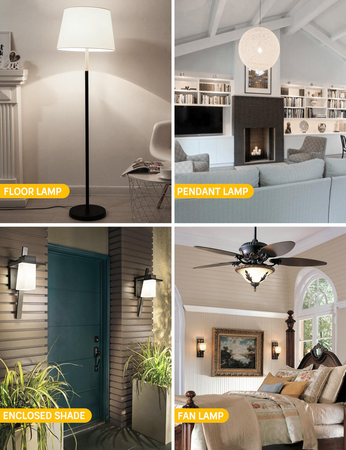 200-250W Tilsvarende LED Lysbomber, 25W Klar Hvid 5000K, A21 E26, 2stk