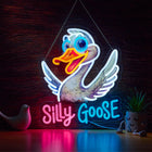 Silly Goose Neon Tegning til Vindudecorations