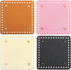 4Pcs Square Leather Bag Bottom Shaper, 15cm/5.9" DIY PU Purse Shaper Bag Bottom with Hole for Purse DIY Bag Making Accessories, Multicolor